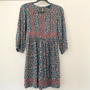 April Cornell Floral Sun Dress Women’s XS Boho Cottagecore Prairie Embroidered